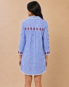 BLOCK PRINT SHIRT DRESS detail 2